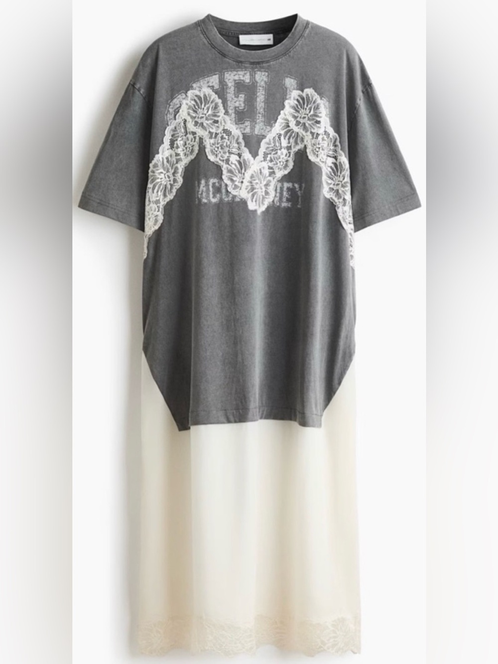 Stella McCartney H&M
Lace-Trimmed T-Shirt Dress